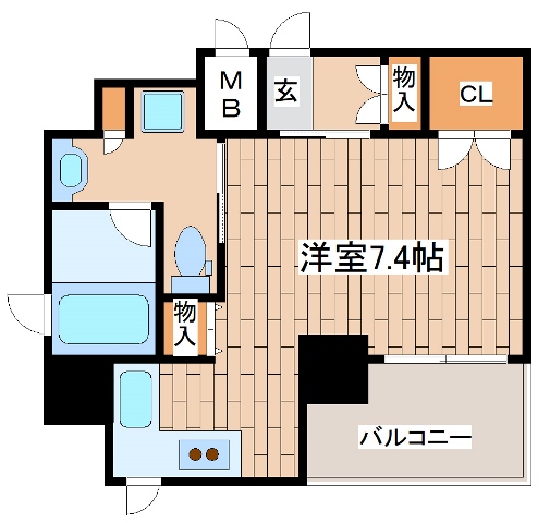 神戸市中央区下山手通のマンションの間取り