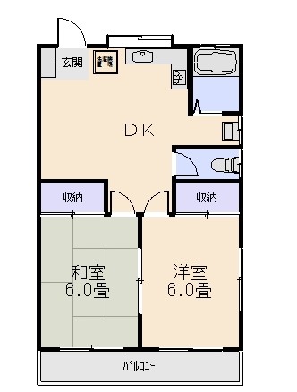 タウンハイツ川曲の間取り