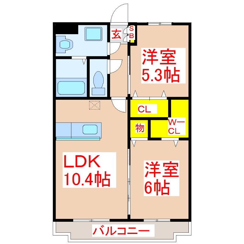 リバーサイドＭの間取り