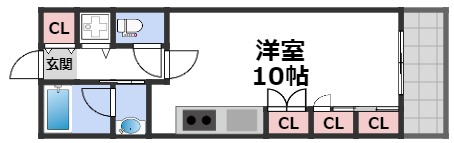 CITY SPIRE難波WESTの間取り