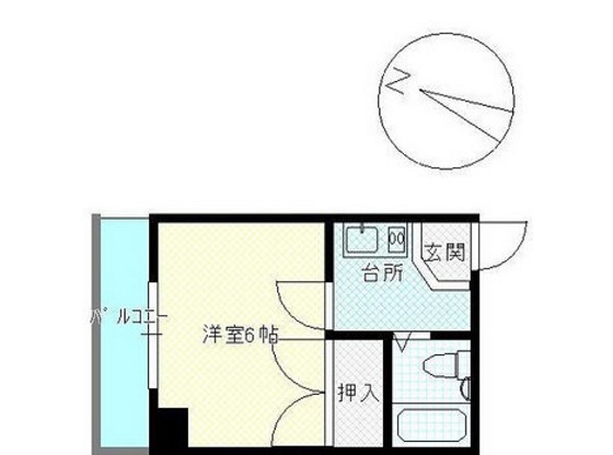 広島市南区霞のマンションの間取り