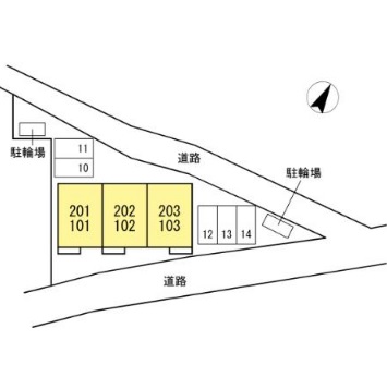 その他共有部分　●建物配置図。