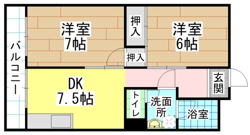 京都郡苅田町磯浜町のマンションの間取り