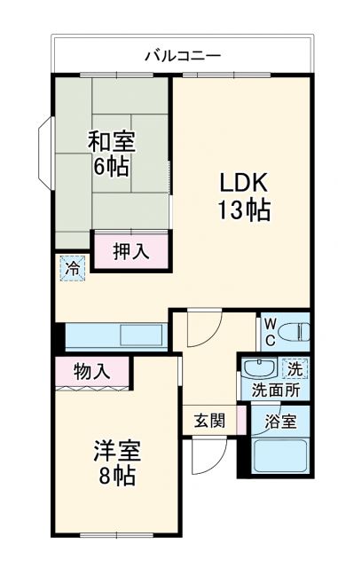 千葉市稲毛区稲毛東のマンションの間取り