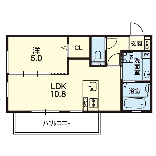 セジュール島崎の間取り