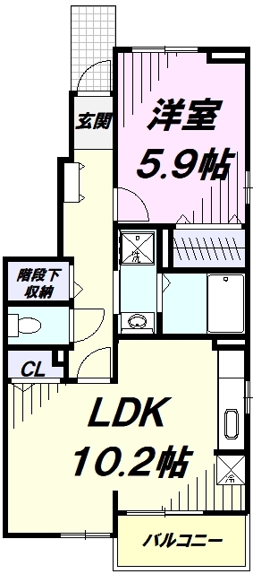 西多摩郡日の出町大字平井のアパートの間取り