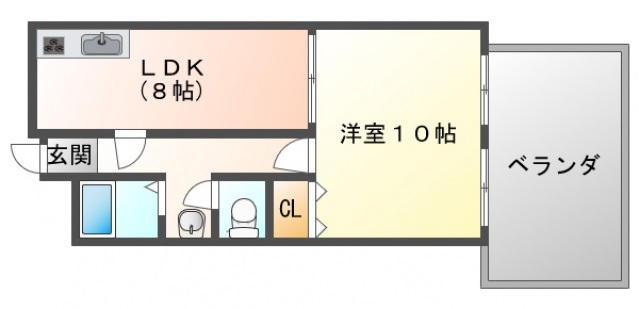 江坂グランドハイツ北の間取り