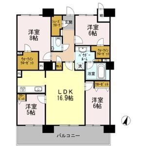 名古屋市中村区平池町のマンションの間取り