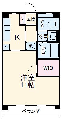 名古屋市千種区鹿子町のマンションの間取り