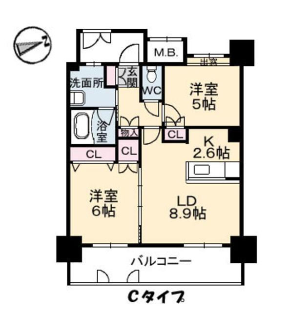 グランマスト西条広大前の間取り