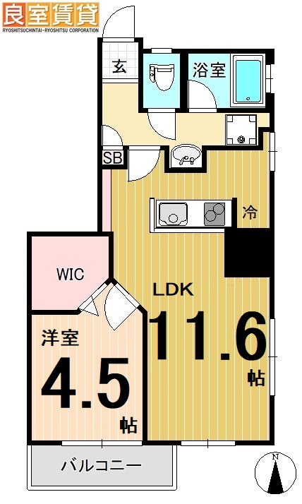 名古屋市中区大須のマンションの間取り