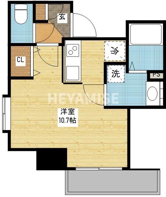 長崎市樺島町のマンションの間取り