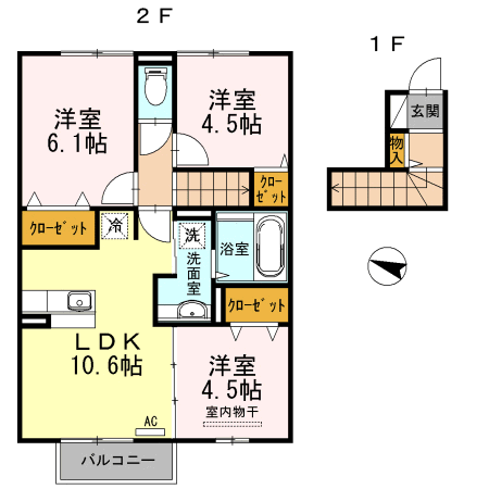 ルーシェリアフクマの間取り