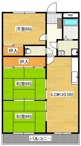 メゾンドール永岡の間取り