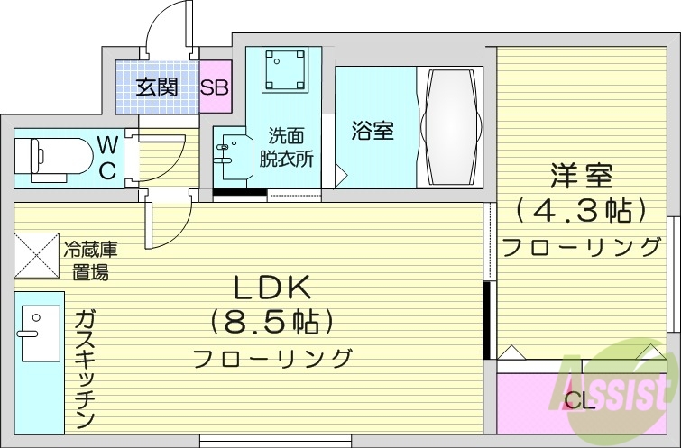 GIRAFFE東札幌の間取り