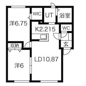 クレスト駒園 B棟の間取り