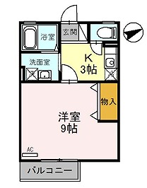 加東市上滝野のアパートの間取り