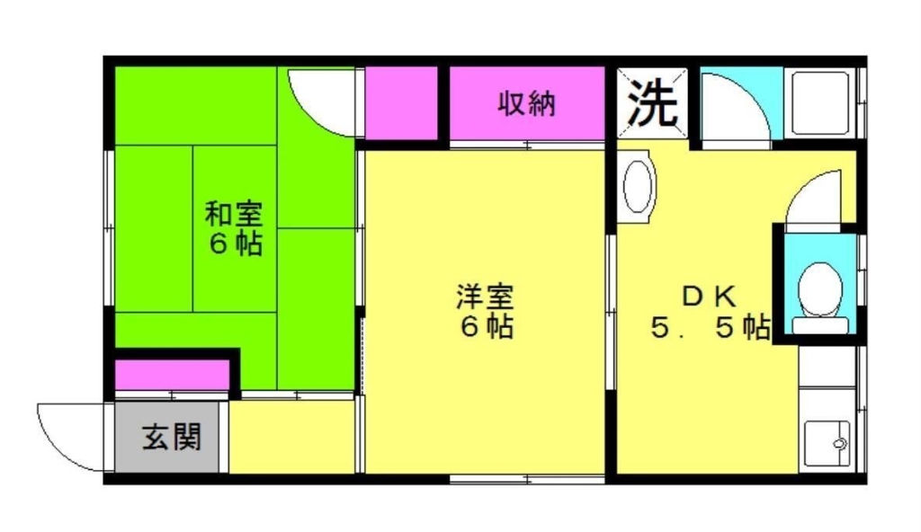 加古川市平岡町山之上のアパートの間取り