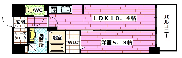 広島市安佐南区中筋のマンションの間取り