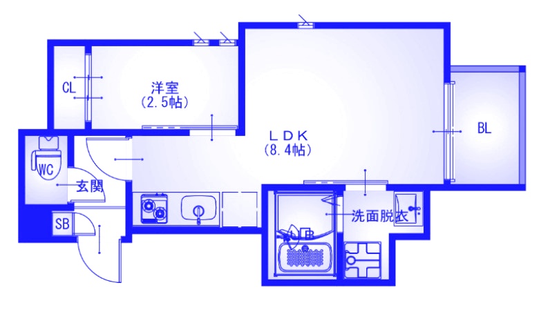 蓮田市東のアパートの間取り