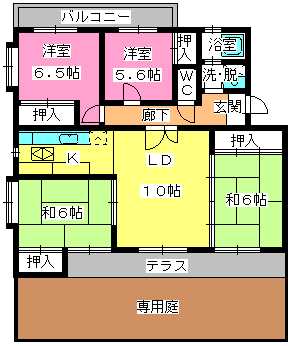 カルチェ南室見の間取り