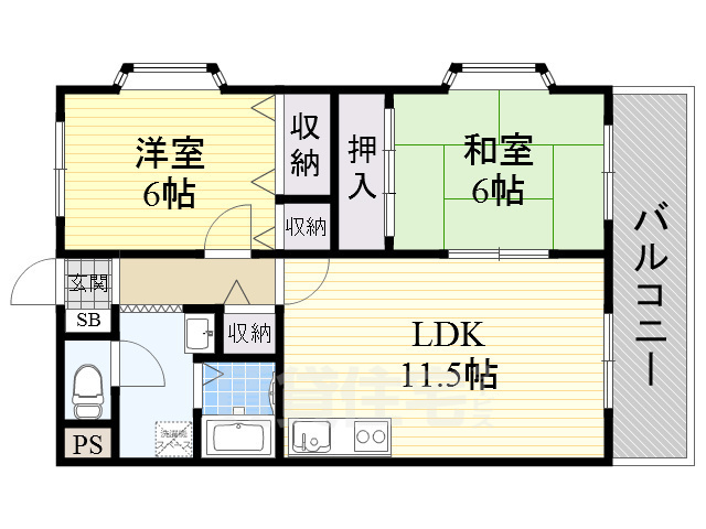 センチュリー摂津の間取り