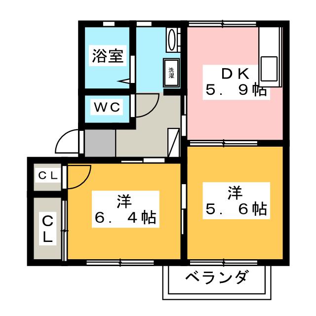 キャトルメゾン　Ｂの間取り