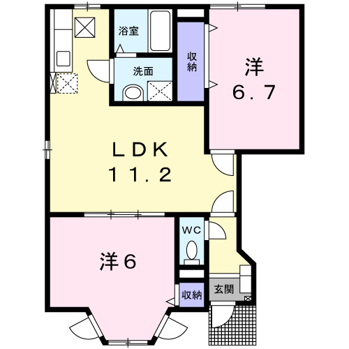 小田原市府川のアパートの間取り