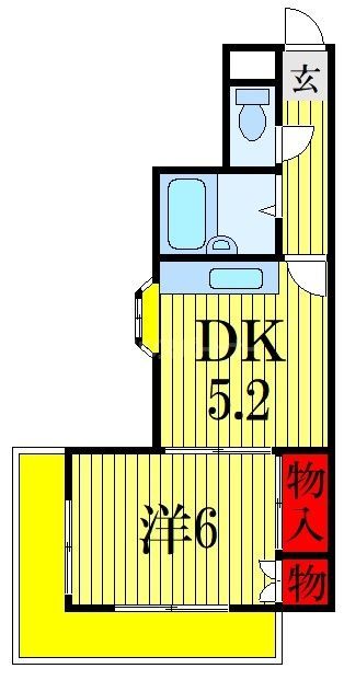 【市川市南大野のアパートの間取り】