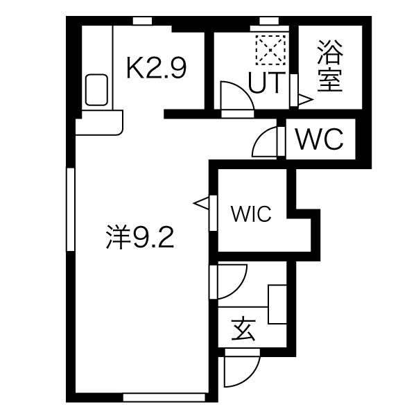 西村山郡河北町谷地荒町東のアパートの間取り