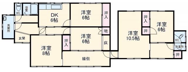 【岩滑東町戸建の間取り】