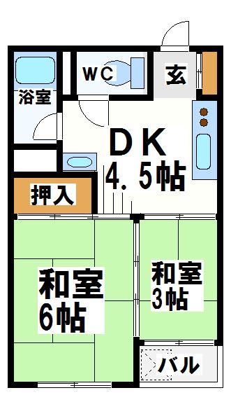 京王多摩川コーポラスの間取り