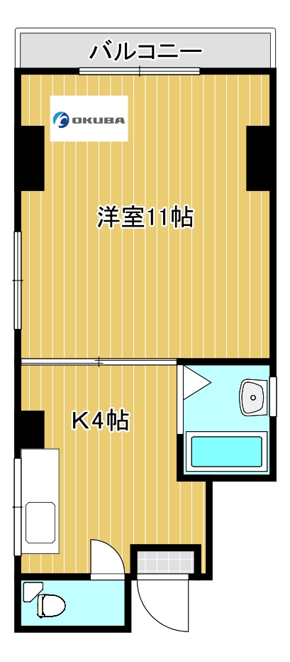 鹿児島市武のマンションの間取り