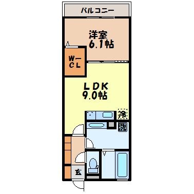 メゾン・ラ・パトリア Ｋ（西郷町）の間取り