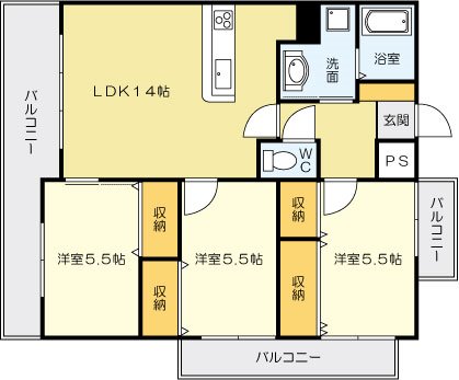 ガーデンコート砂津の間取り