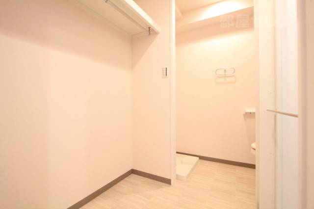 収納　クローゼットは脱衣所にあります。スペースの活用ですね