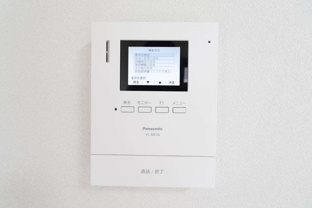 セキュリティ　モニター付きインターホンです♪