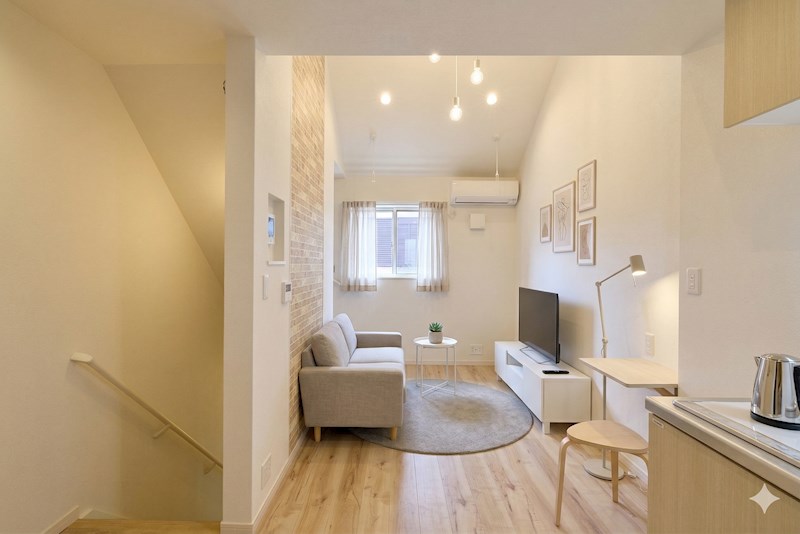 居室・リビング　AIホームステージング。実際の家具はつきません