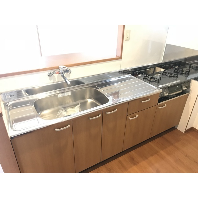 キッチン　二口コンロ付きキッチン