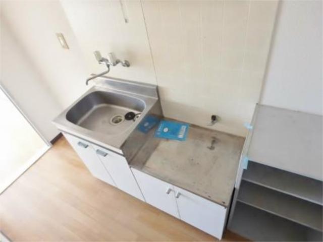 キッチン　２口ガスコンロ設置可能