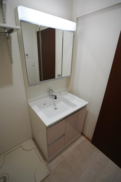 洗面設備　同じ建物の別なお部屋