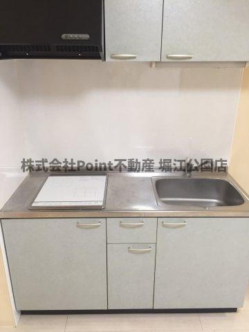 地下鉄千日前線 西長堀駅 徒歩2分 9階建 築14年のキッチン写真