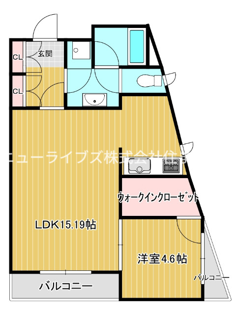 京阪本線 古川橋駅 徒歩7分 3階建 築25年の間取り写真