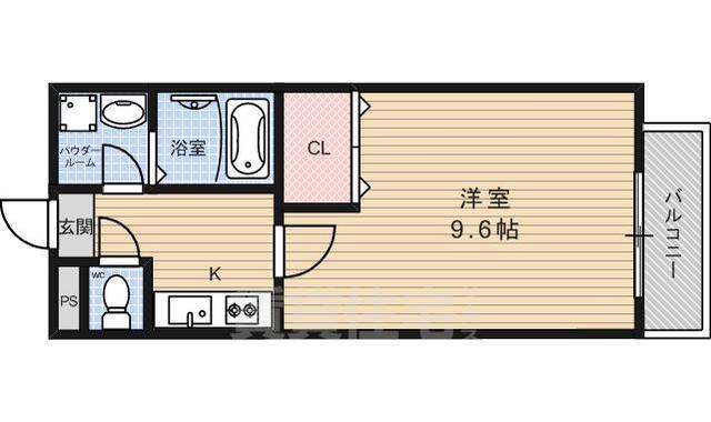 京阪京津線 四宮駅 徒歩1分 3階建 築18年の間取り写真