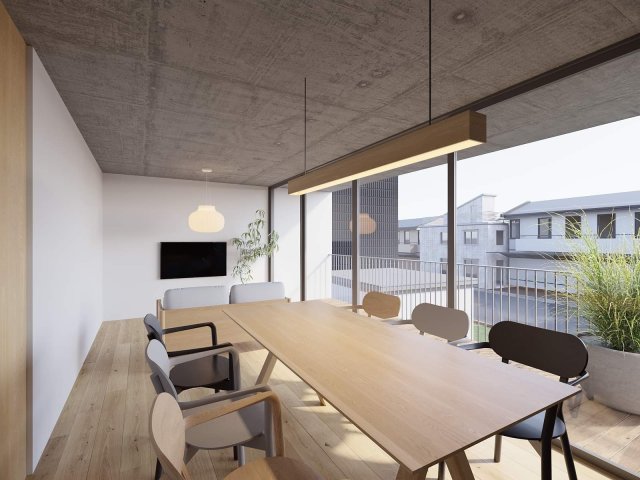 国領町1丁目新築マンションの居間写真