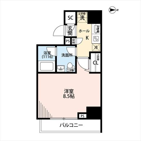 東京メトロ半蔵門線 住吉駅 徒歩1分 11階建 築7年の間取り写真