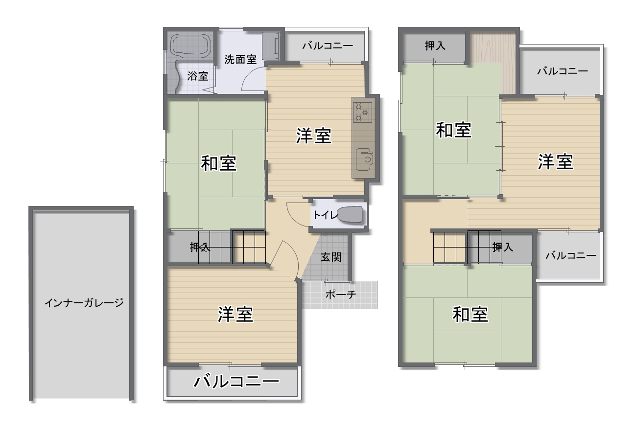 恩智北町2丁目 貸家の間取り写真