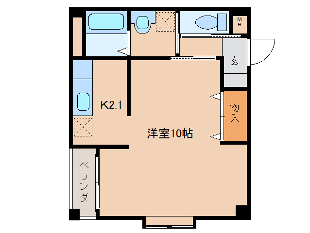 近鉄奈良線 大和西大寺駅 徒歩7分 3階建 築18年の間取り写真
