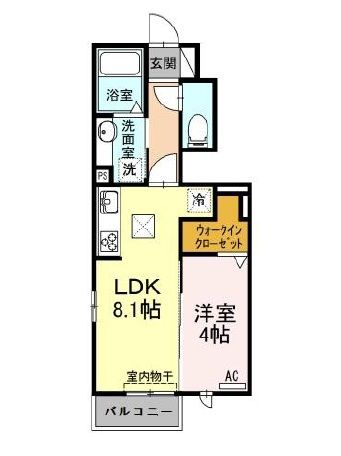 名鉄小牧線 間内駅 徒歩15分 2階建 築9年の間取り写真