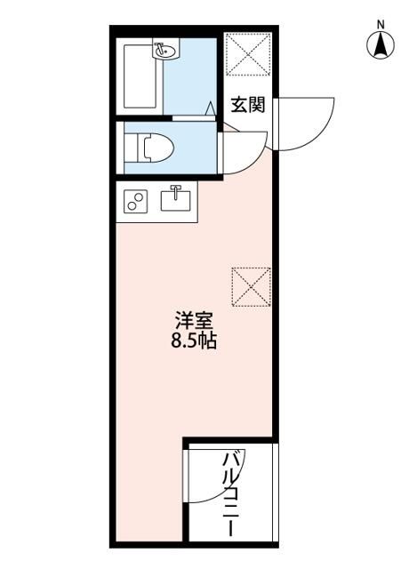 ＪＲ京浜東北線 蒲田駅 徒歩11分 3階建 築10年の間取り写真